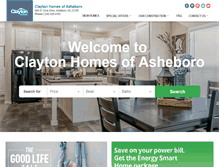 Tablet Screenshot of claytonhomesofasheboro.com